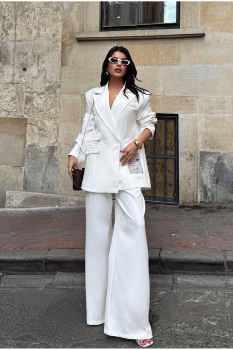 Anisa Diko Oversize Beyaz Takım